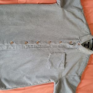 Mens Forever 21 Blue Soft Button Down Long Sleeve Top